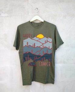 Happy Camper Green army tees