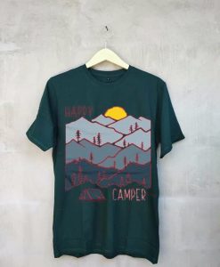 Happy Camper Green tees