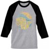 Here Come The Sun grey Black Sleeves Raglan Tshirts