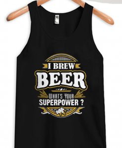 I brew beer black tank top