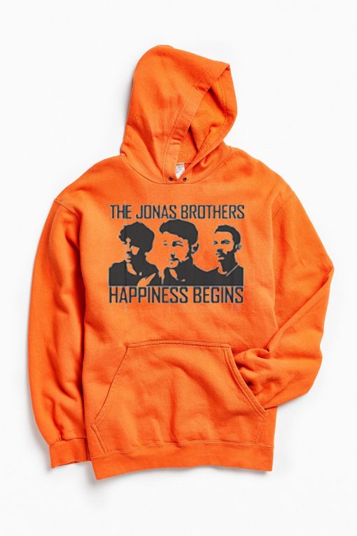 Jonas Brothers Happines begin premium Orange Hoodie