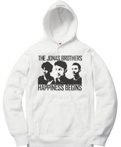 Jonas Brothers Happines begin premium White Hoodie