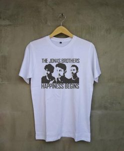 Jonas Brothers Happines begin premium White tees