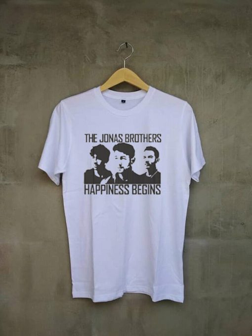 Jonas Brothers Happines begin premium White tees