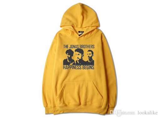 Jonas Brothers Happines begin premium Yellow Hoodie