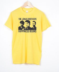 Jonas Brothers Happines begin premium Yellow Tshirts