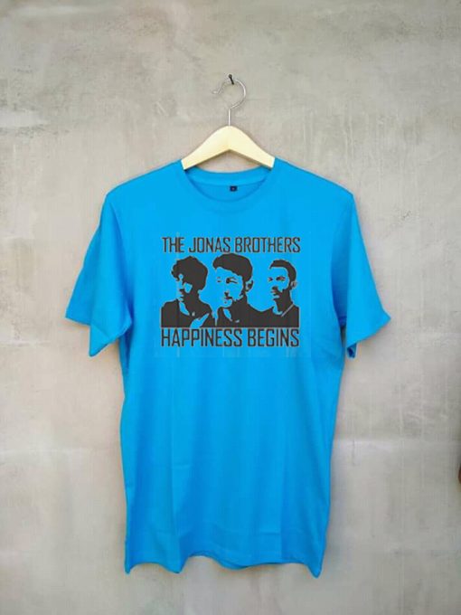 Jonas Brothers Happines begin premium blue tees