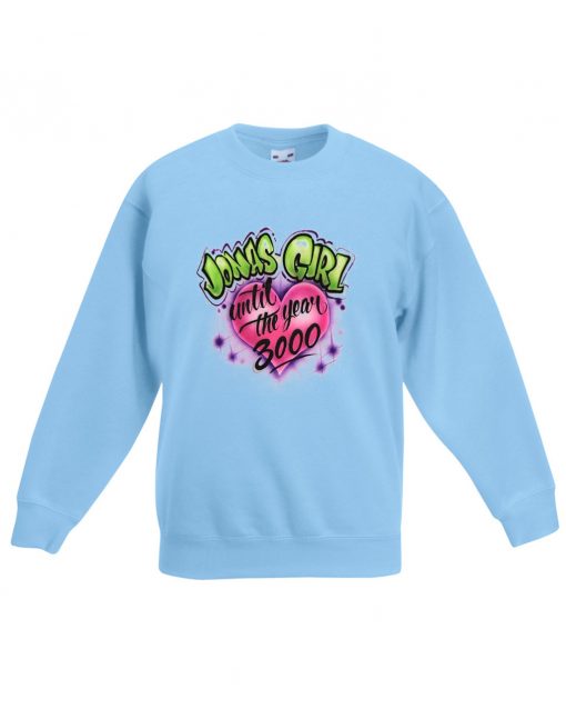 Jonas Girl Custom Airbrushed Blue sea sweatshirts