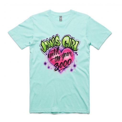 Jonas Girl Custom Airbrushed Green mint tshirts