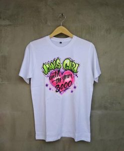 Jonas Girl Custom Airbrushed White Tshirts