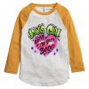 Jonas Girl Custom Airbrushed white Yellow sleeves raglan t shirts