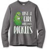 Just a Girl Who Loves Pickles Grey Sweatshirts