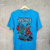 Justice League Drawn Color blue tees