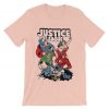 Justice League Drawn Color pink tees