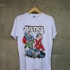 Justice League Drawn Color white tees