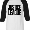 Justice League Exclusive white black sleeves raglan t shirts