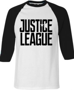 Justice League Exclusive white black sleeves raglan t shirts