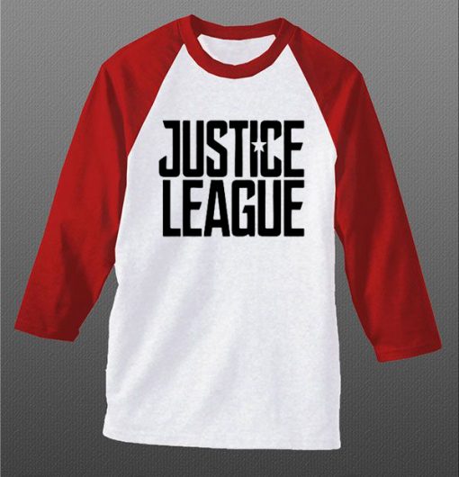 Justice League Exclusive white red sleeves raglan t shirts