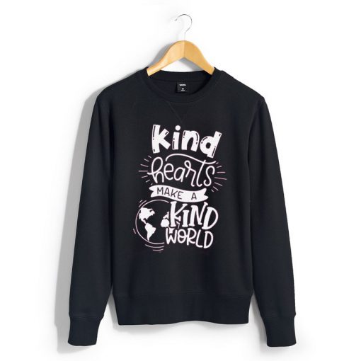 KIND HEART MAKE KIND WORLD Black Sweatshirts