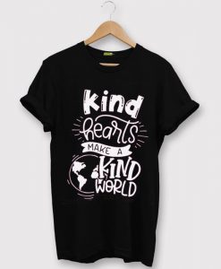 KIND HEART MAKE KIND WORLD Black Tees