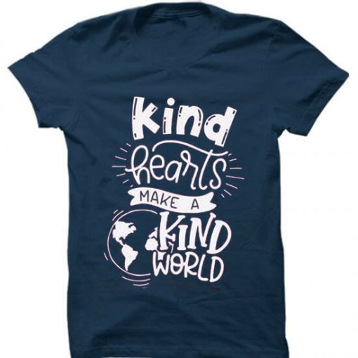 KIND HEART MAKE KIND WORLD Blue Navy