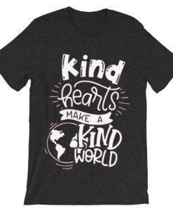 KIND HEART MAKE KIND WORLD Grey Asphalt Tshirts