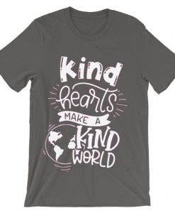 KIND HEART MAKE KIND WORLD Shoft Grey Tshirts