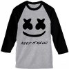 Keep It Mello Grey Black Sleeves Raglan TShirts