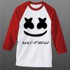 Keep It Mello White Red Sleeves Raglan TShirts