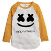 Keep It Mello White Yellow Sleeves Raglan TShirts