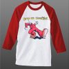 Keep On Truckin white red sleeves raglan t sihrts