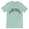 Land Rover Unisex blue sea t shirts