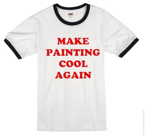 Make Painting Cool Again black ringer T-shirt