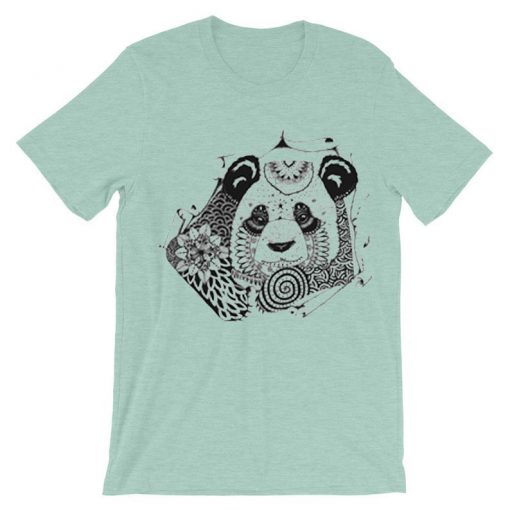 Mandala Panda blue seaT-shirt