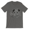 Mandala Panda blue shoft grey t shirts