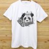 Mandala Panda white shirts