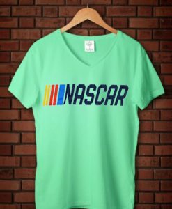 NASCAR Green Mint v neck female t shirts