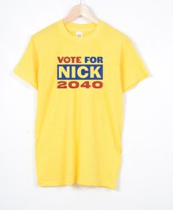 Nick Jonas Running for President Yellow Tshirts