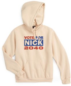 Nick Jonas Running for President cream hoodie