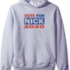 Nick Jonas Running for President grey hoodie