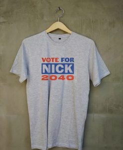 Nick Jonas Running for President grey tshirts