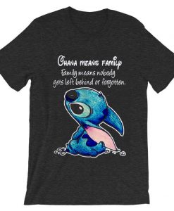 T shirt Ohana Means Family Grey Asphalt tees