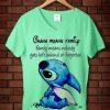 T shirt Ohana Means Family green mint v neck woman tees