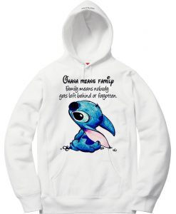 T shirt Ohana Means Family white hoodie