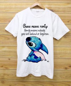 T shirt Ohana Means Family white tees