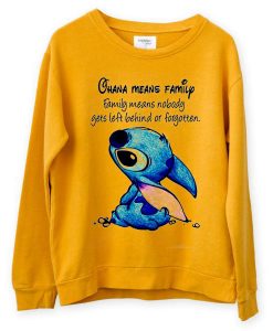 T shirt Ohana Means Family yellow sweatshits