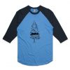 Tree Tee blue black sleeves raglan t shirts