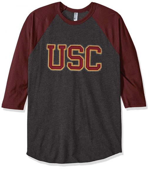 USC Grey Brown Sleeves Raglan T shirts