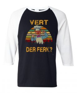 Vert Der Ferk Chef Black White Sleeves Raglan tshirts