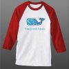 Vineyard Vines white red sleeve raglan t shirts